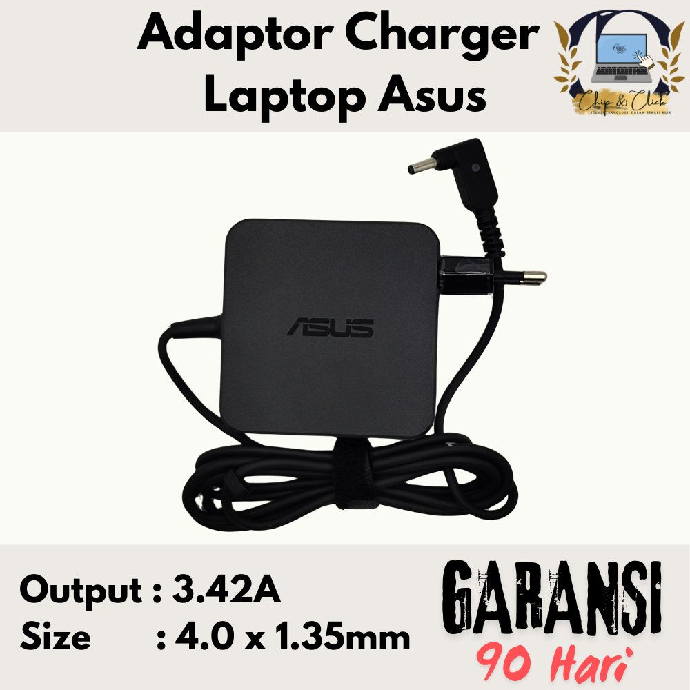 65W Adaptor Charger Asus A416 A416E A416EA A416EP A416EPO-FHD552 A416M 3.42a 4.0x1.35mm BERGARANSI