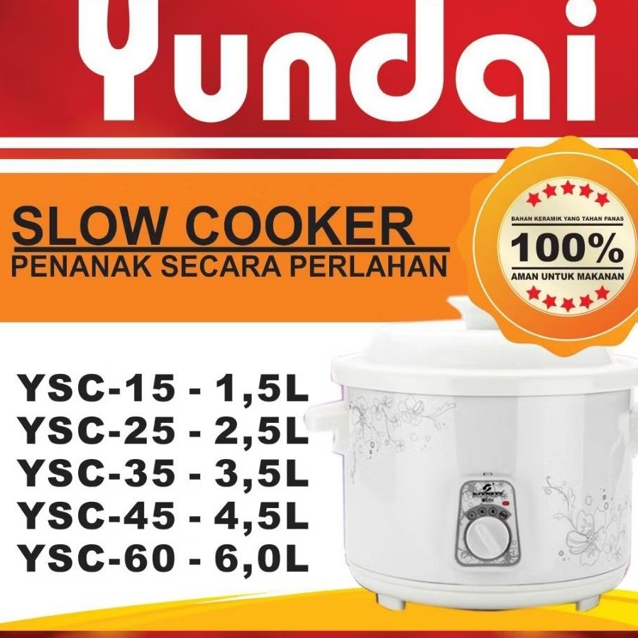 Slow Cooker Yundai Pemasak Daging Bubur Mpasi