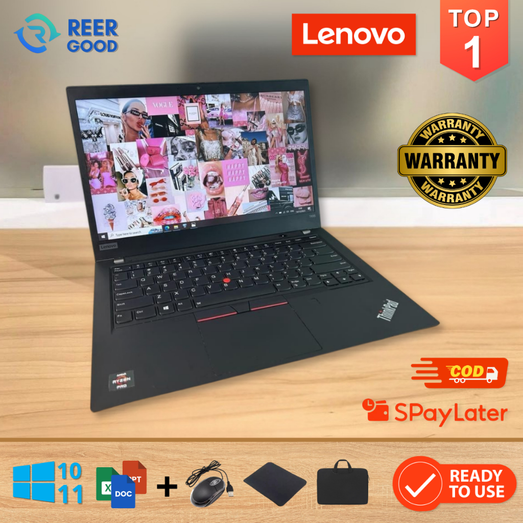 Laptop Lenovo Thinkpad T495 AMD RYZEN 7 PRO 3700 3500 SECOND BERKUALITAS BERGARANSI
