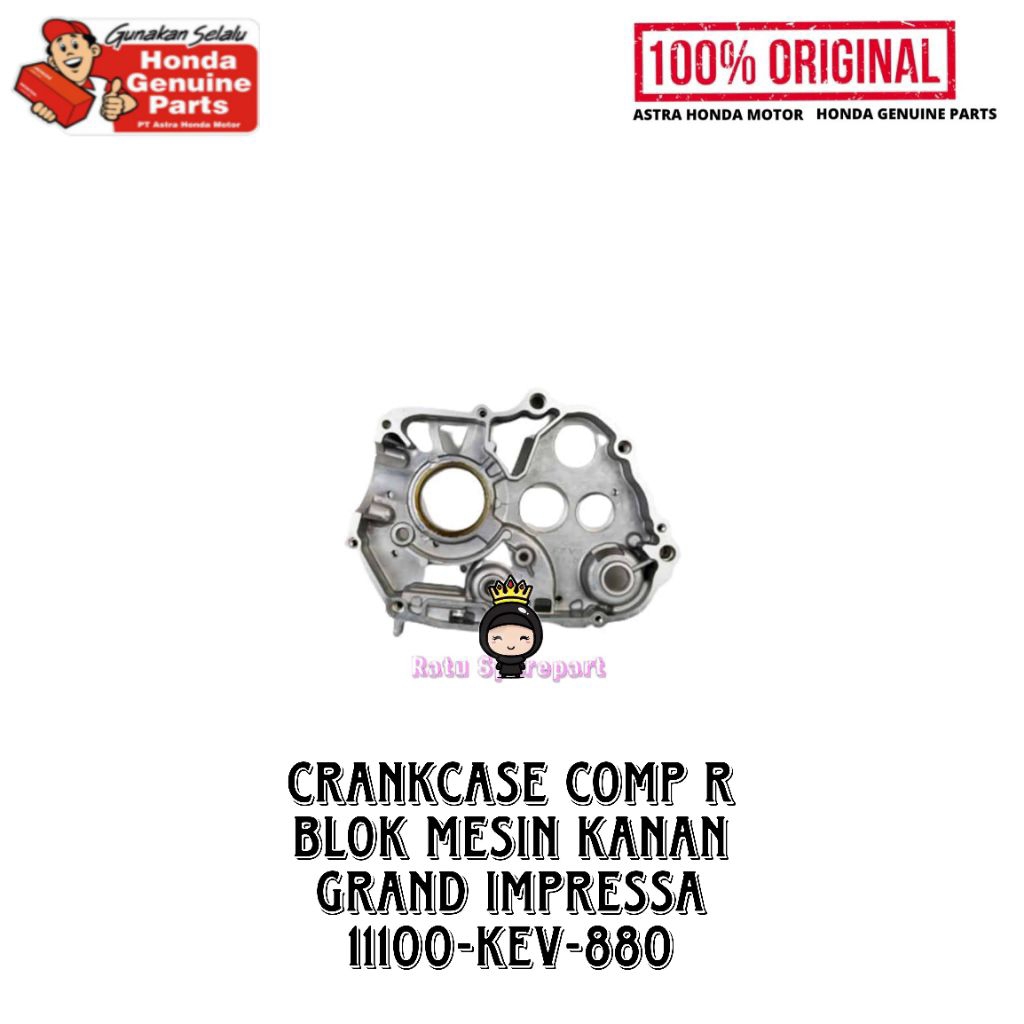 Crankcase Comp R Honda Grand Impressa Original - 11100KEV880 - Crankcase Comp R Grand - Crankcase Co