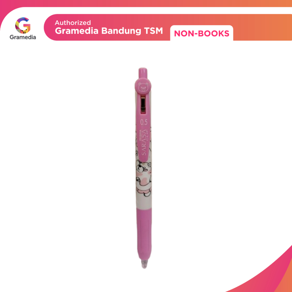 

Gramedia Bandung TSM - Pulpen Zebra Sarasa Clip 05 Single Bear Light Pink