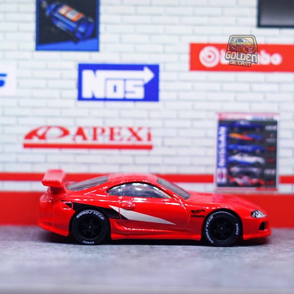 HOT WHEELS TOYOTA SUPRA MK4 RED - LOOSE + SWAP WHEELS (GOOD CONDITION)