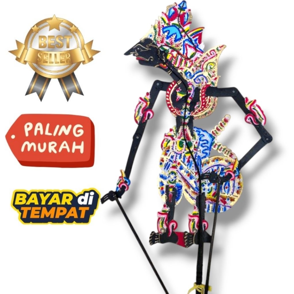 WAYANG KULIT ASLI KRESNA HITAM UKURAN STANDAR DALANG