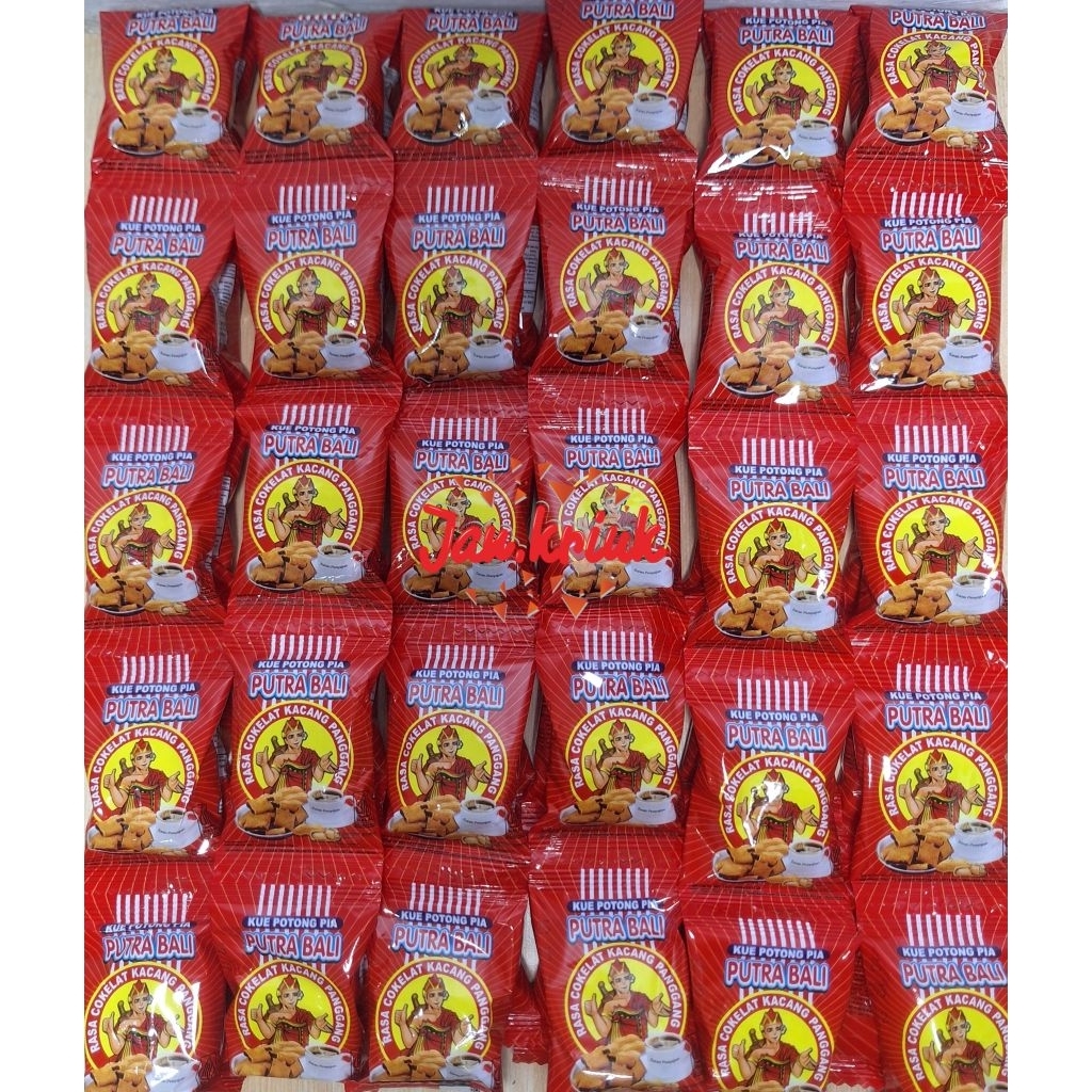 

Putra Bali Kue Potong Pia cokelat kacang panggang isi 10 pcs