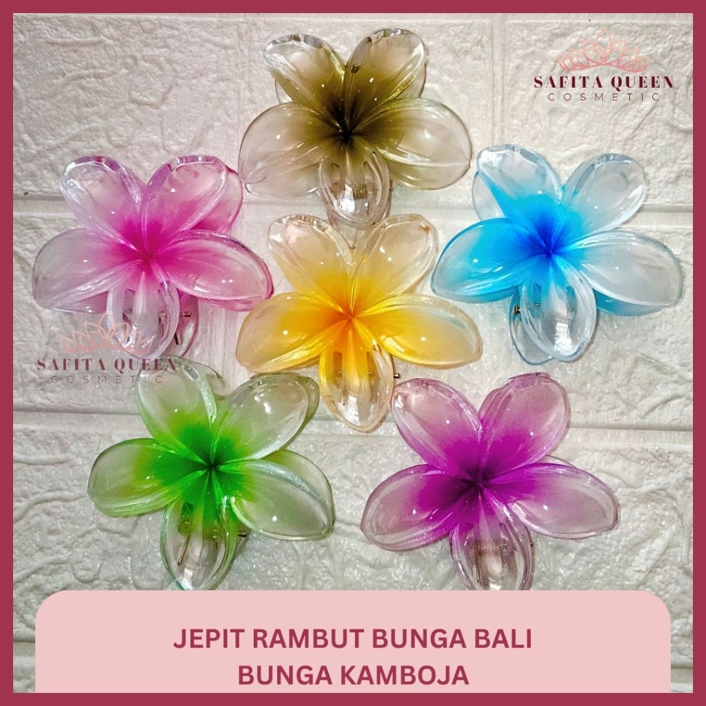 Safita Queen| Jepit Rambut Bali-Jpt 029| Jedai Rambut Bunga Bali |Jedai Rambut Bunga Kamboja