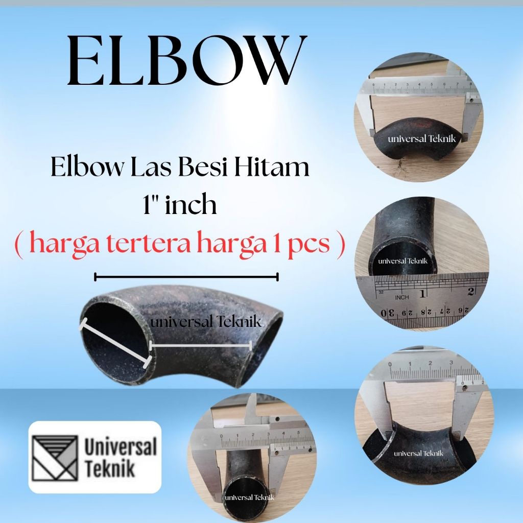 Elbow Las Besi 1" inch  Pipa Las / Elbo Lbow Keni Knee Pipa Las Knee Penyambung Pipa Besi 1 inch