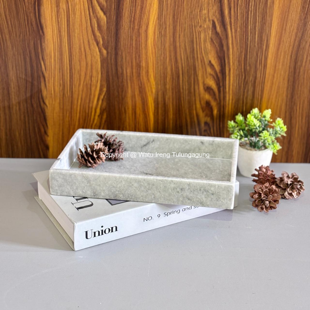 ONIX LAMPUNG TATAKAN MARBLE TRAY 26x16 | NAMPAN MARMER ONIX LAMPUNG