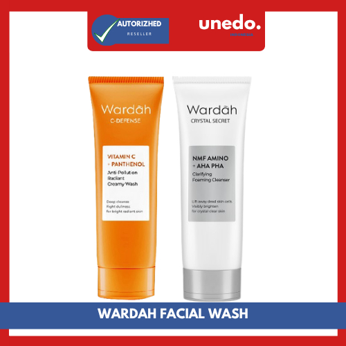UNEDO-Wardah Facial Wash C-Defense|Crystal Secret Sabun Cuci Muka