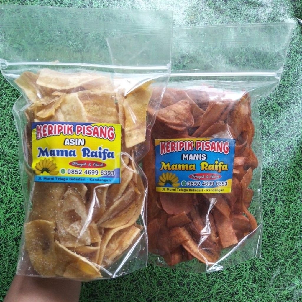 

Keripik Pisang Asin/Manis (-+120gr)