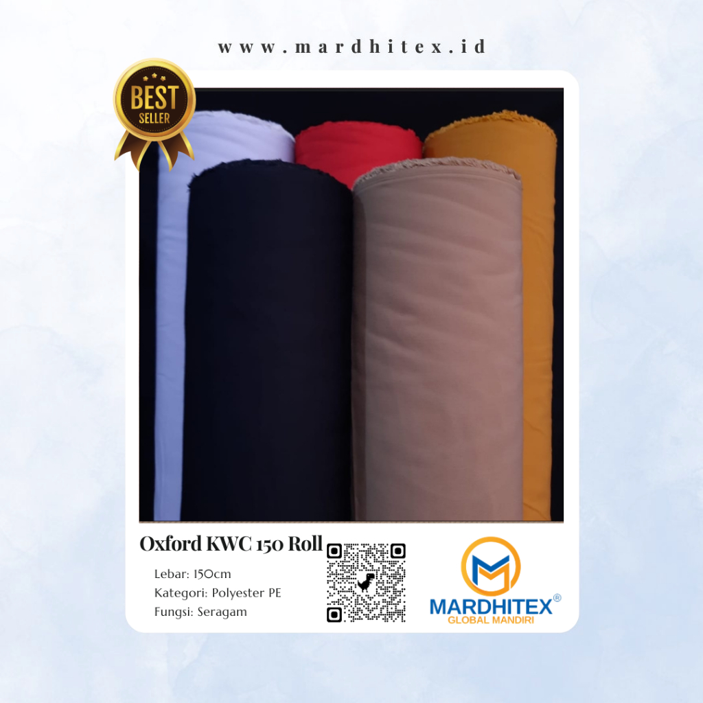 Kain Oxford 150cm Bahan Seragam, Baju dokter, perawat,Masker kain. Roll