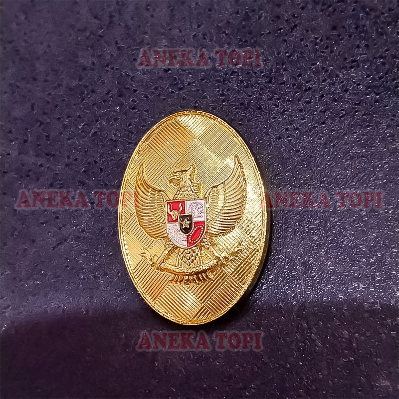 Pin Garuda Oval Pin Bros Garuda Model Oval Bahan Logam - Aneka Topi