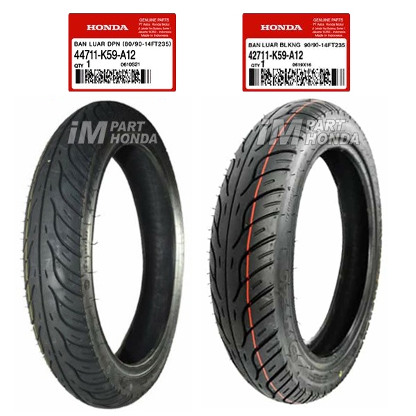 ORI  [KHUSUS REG INSTANT SAMEDAY] 44711-K59-A12 42711-K59-A12 Ban Depan 80/90-14 & Belakang
