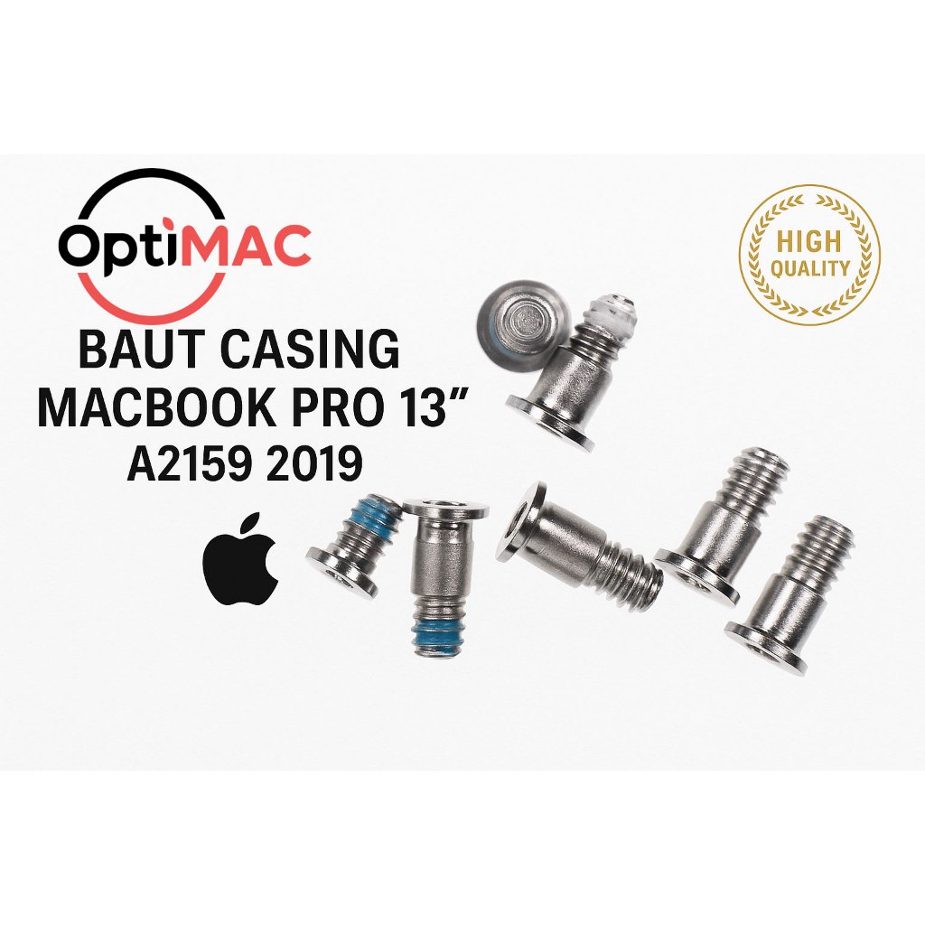 Baut Casing Bawah MacBook Pro 13 A2159 2019 – Screw Back Cover Bodi Laptop Apple
