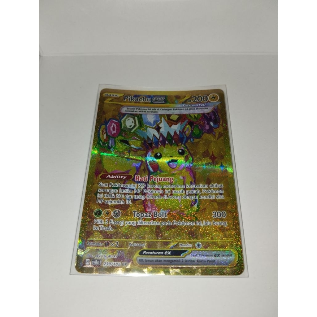 Pokemon TCG Indonesia Pikachu ex UR SV8s 239/182