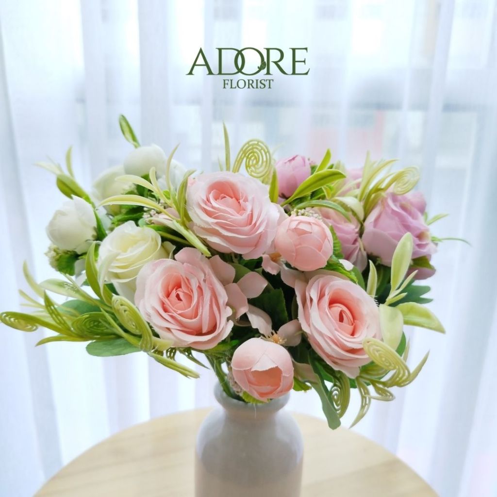 Adore Florist || Bkt532 - Bunga Mawar Artifisial/Bunga Mawar Palsu/Bunga Mawar untuk Buket 7 Cabang