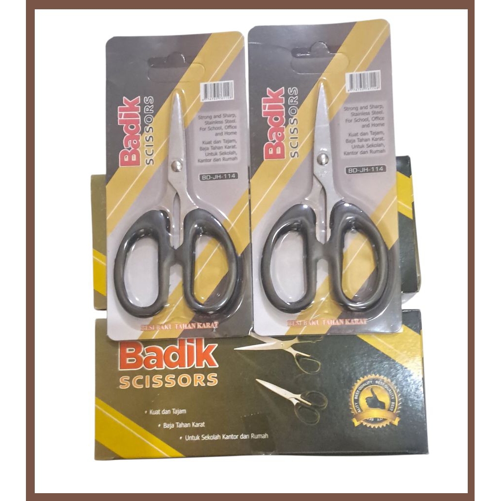 

Gunting Hitam Besi Baku Tajam Kemasan Packaging