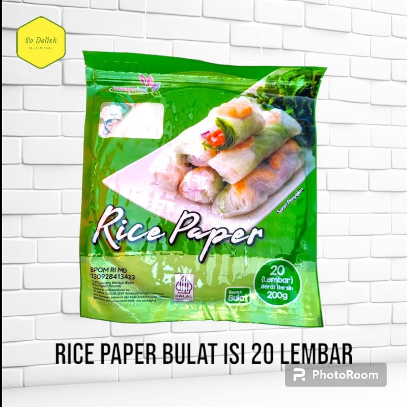 

Rice Paper Bulat isi 20