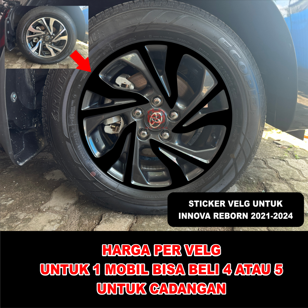 STICKER DELETE SILVER VELG INNOVA REBORN 2021-2024 (HARGA PER VELG)