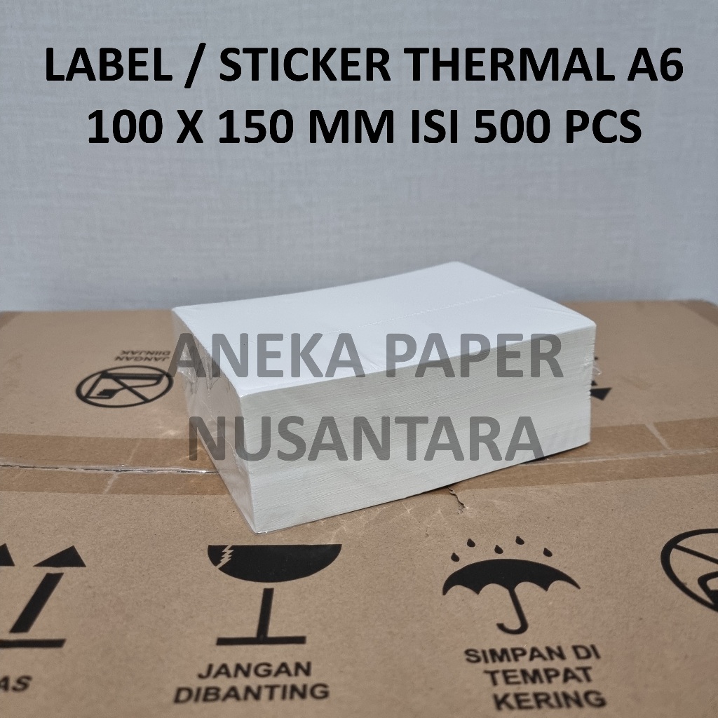 

Label / Sticker Kertas Thermal 100 x 150 mm A6 isi 500 pcs