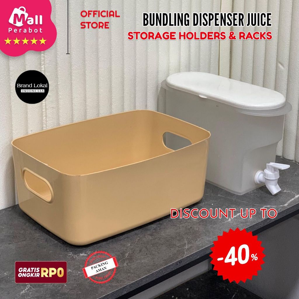 Mall Perabot | Dispenser Juice 3.5 liter Tempat Air Minum Jus | Wadah Serbaguna Storage Plastik
