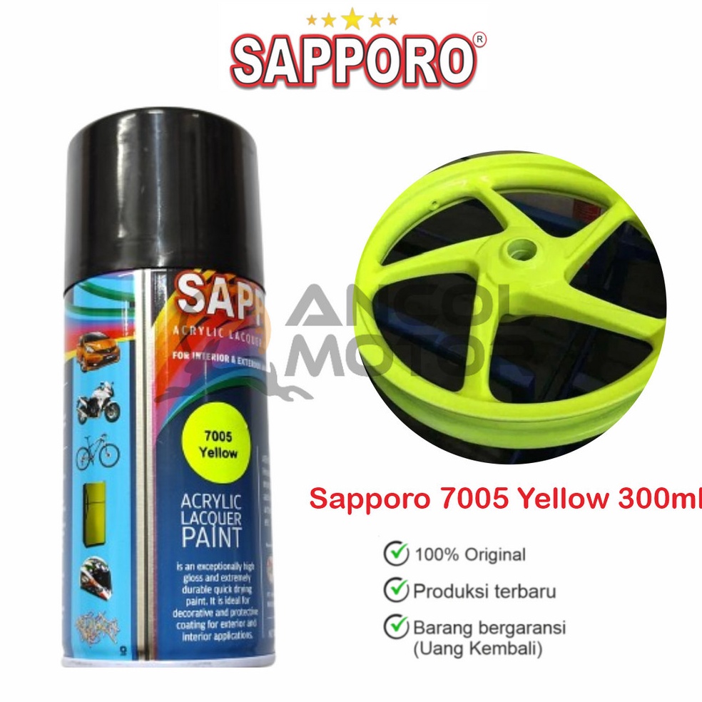 

Sapporo Yellow Fluorescent 75 Cat Semprot Aerosol Kuning Stabilo KODE P4R3