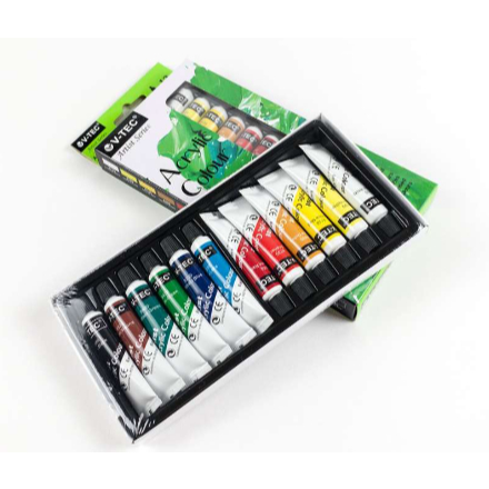 

V-TEC Cat Akrilik / Acrylic Colour 12 Warna x 6ml VT-612