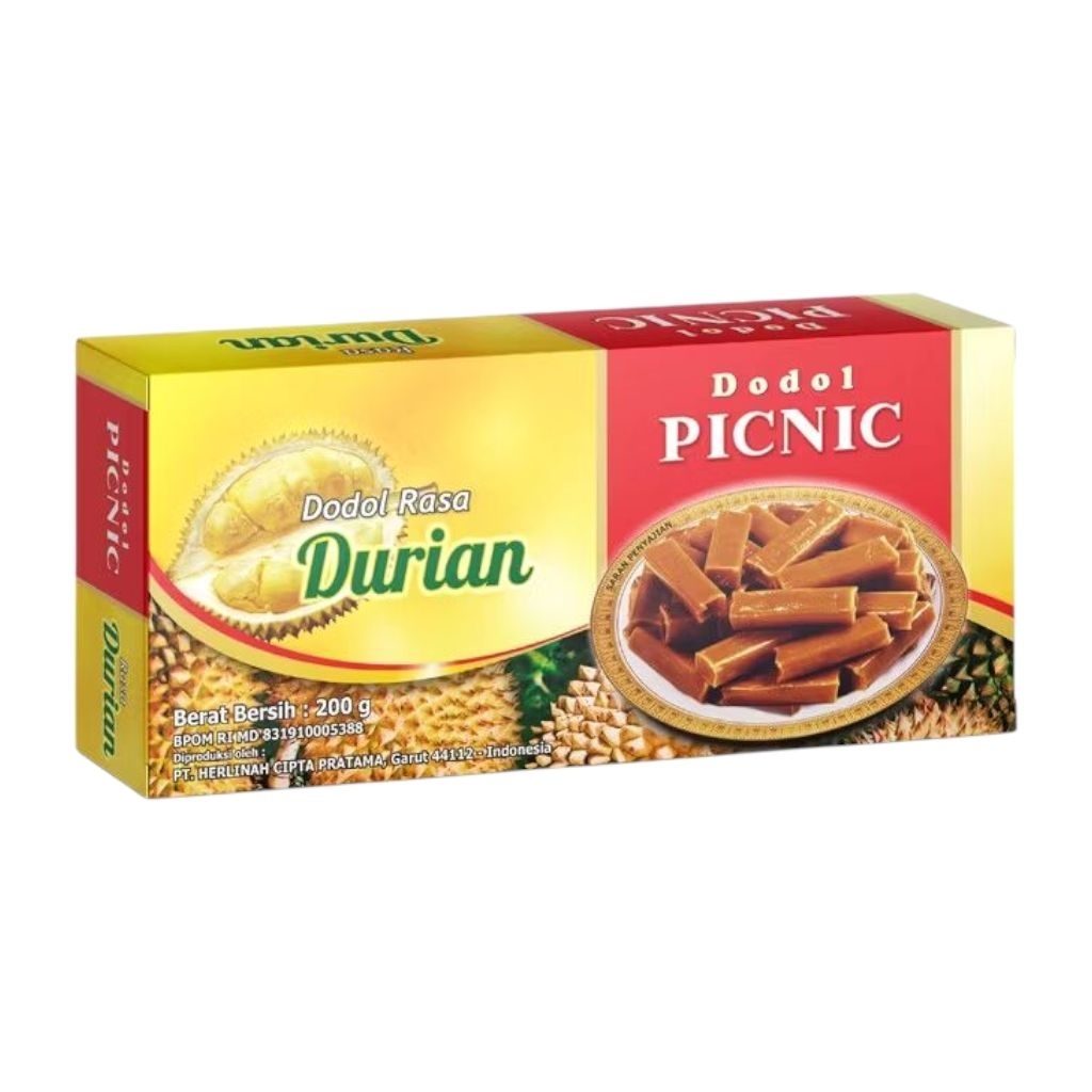 

Dodol picnic 200gr rasa durian cocopandan wijen blueberry if