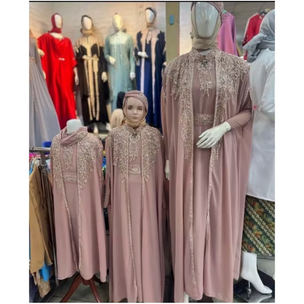 PRELOVED KAFTAN GAMIS ANAK TANGGUNG PINK NUDE