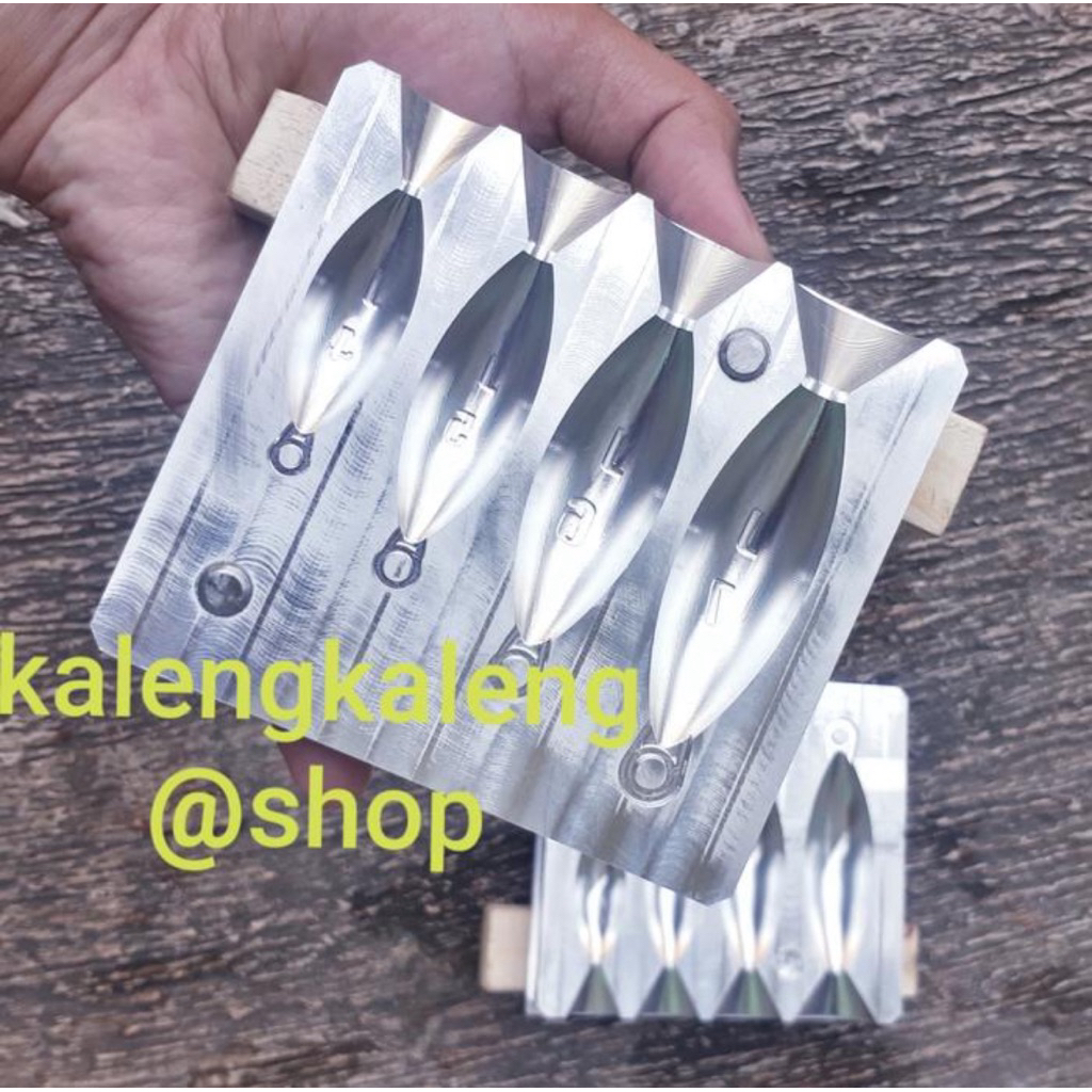 cetakan timah pancing jantung