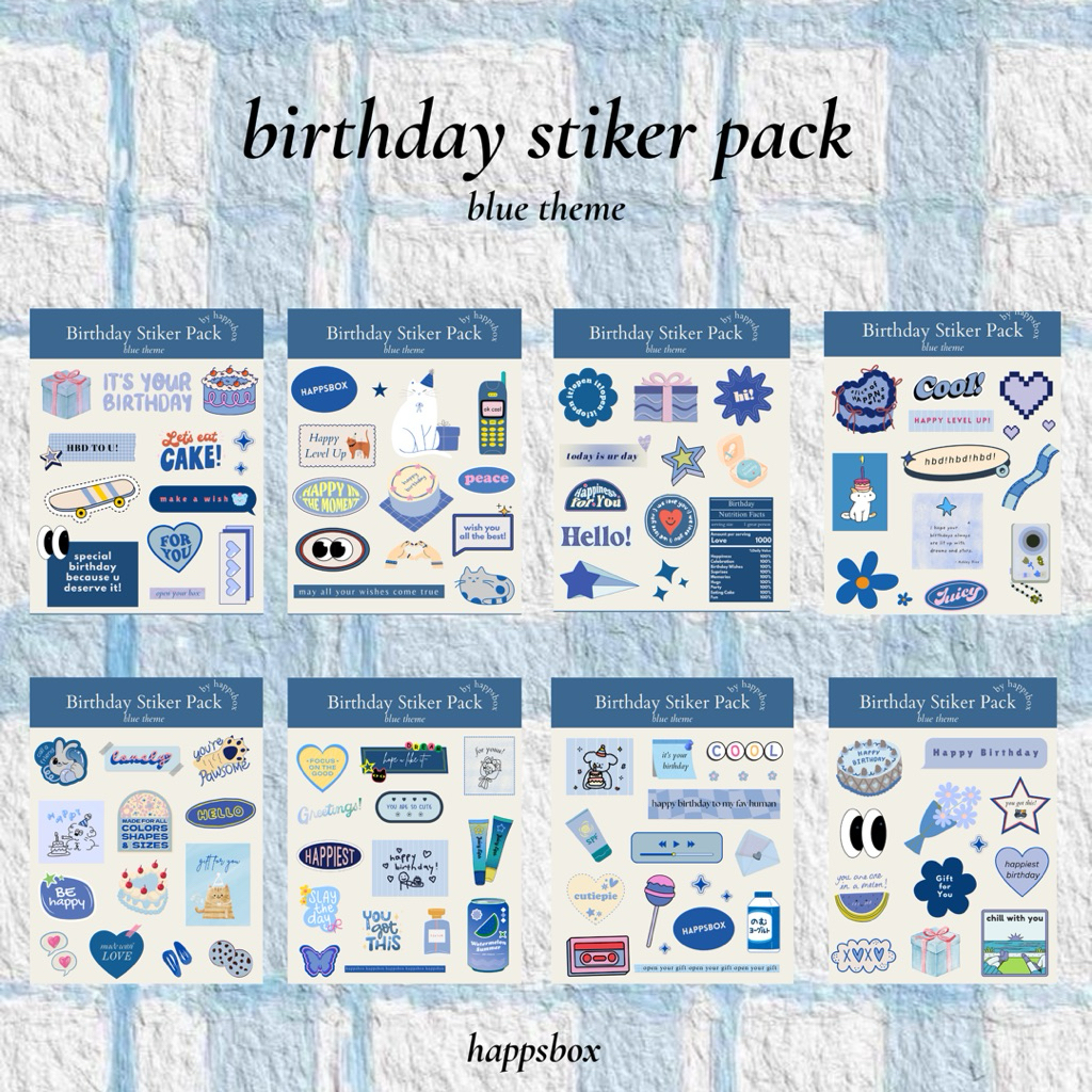 

BIRTHDAY STIKER PACK BY HAPPSBOX