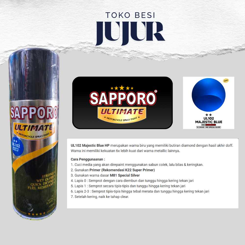 Sapporo Ultimate Majestic Blue UL102