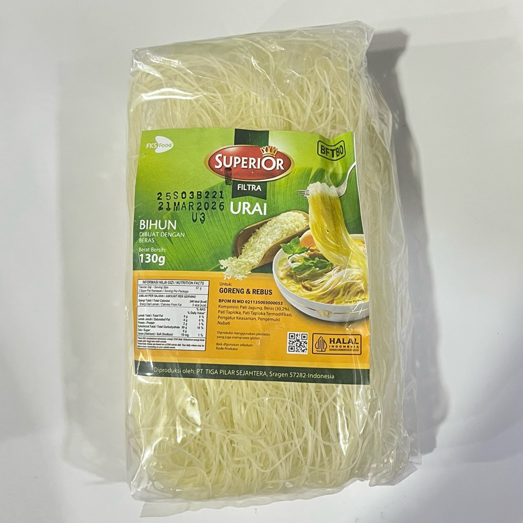 

Mi Bihun Superior Urai 130gr | Promo Murah Mi Bihun | Fresh Buah Amanah