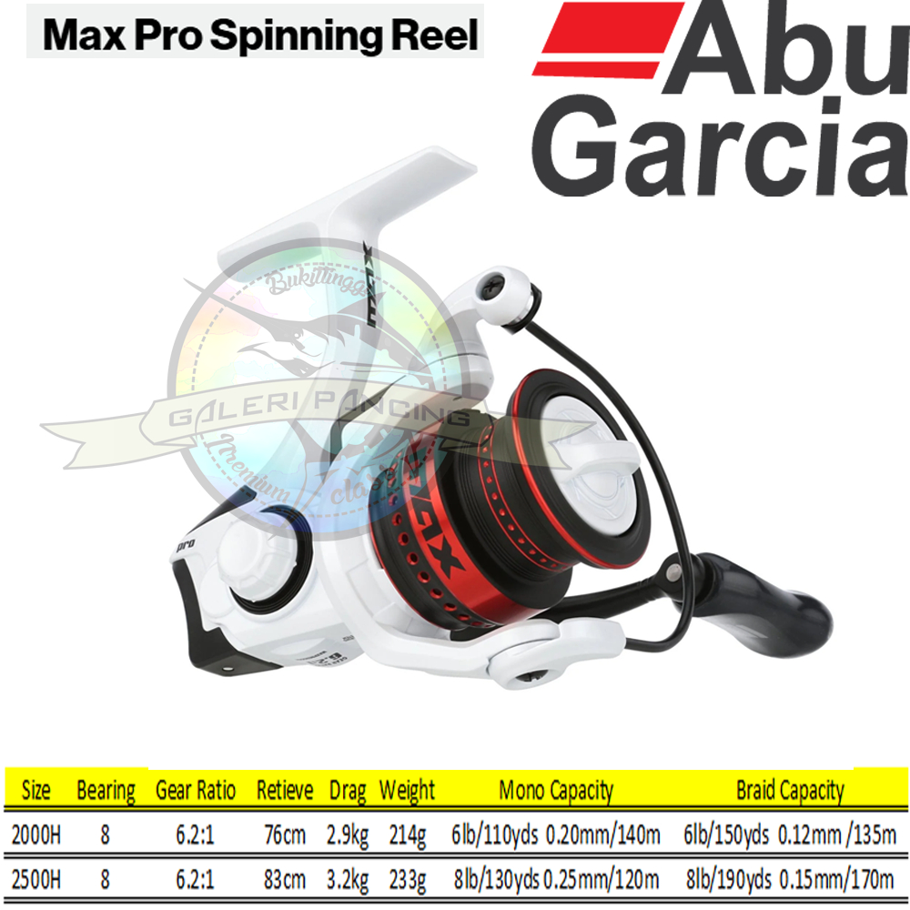 Reel Pancing Abu Garcia Max Pro 2000H 2500H - 8 Bearing Power Handle 2025