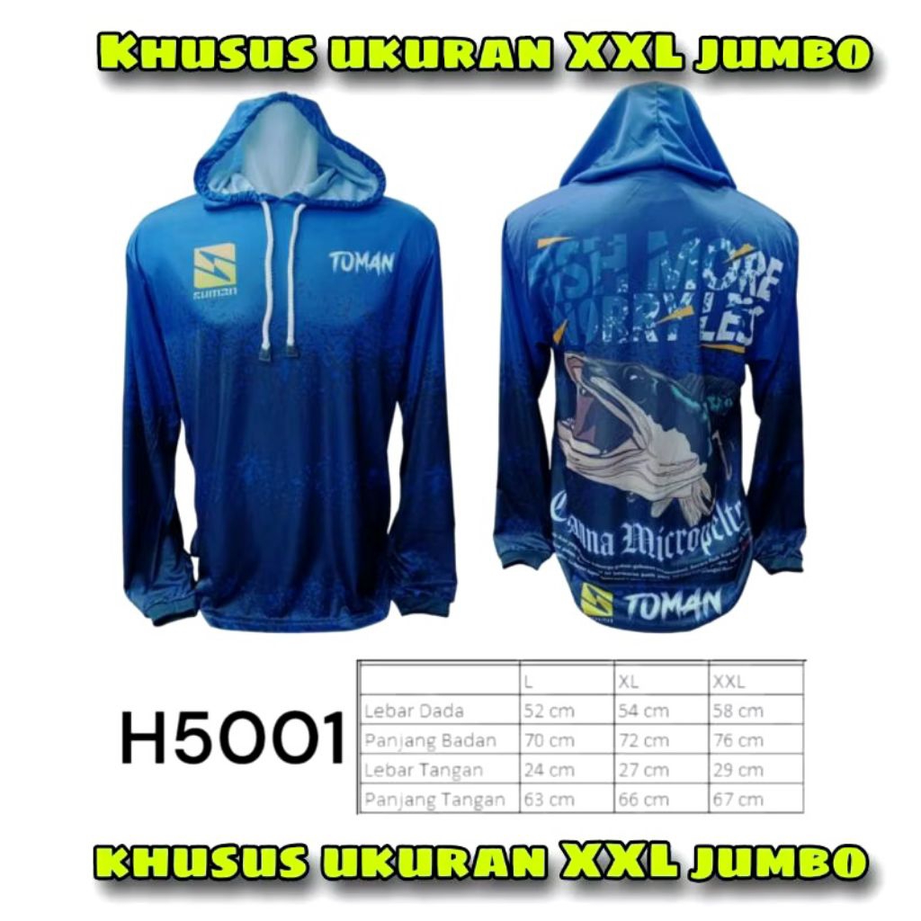 Baju jersey mancing XXL baju jersey mancing ukuran JUMBO