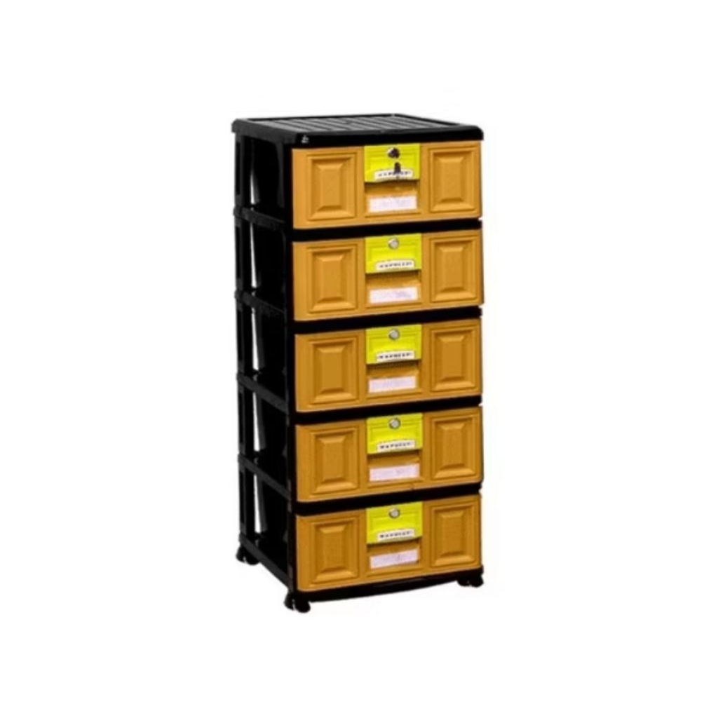 LEMARI PLASTIK LACI NAPOLLY STB 500 5SUSUN KUNCI