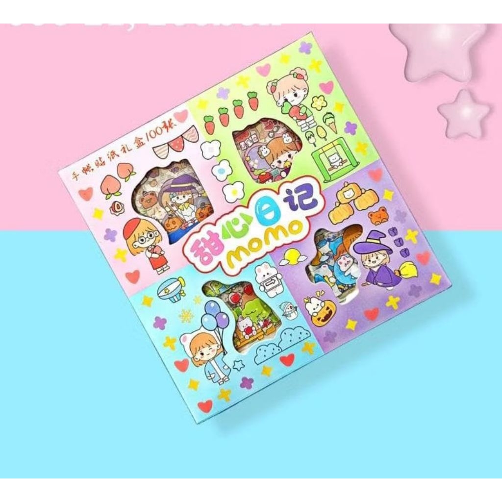 

STIKER BESAR STIKER MOMO MIX ISI 100PCS