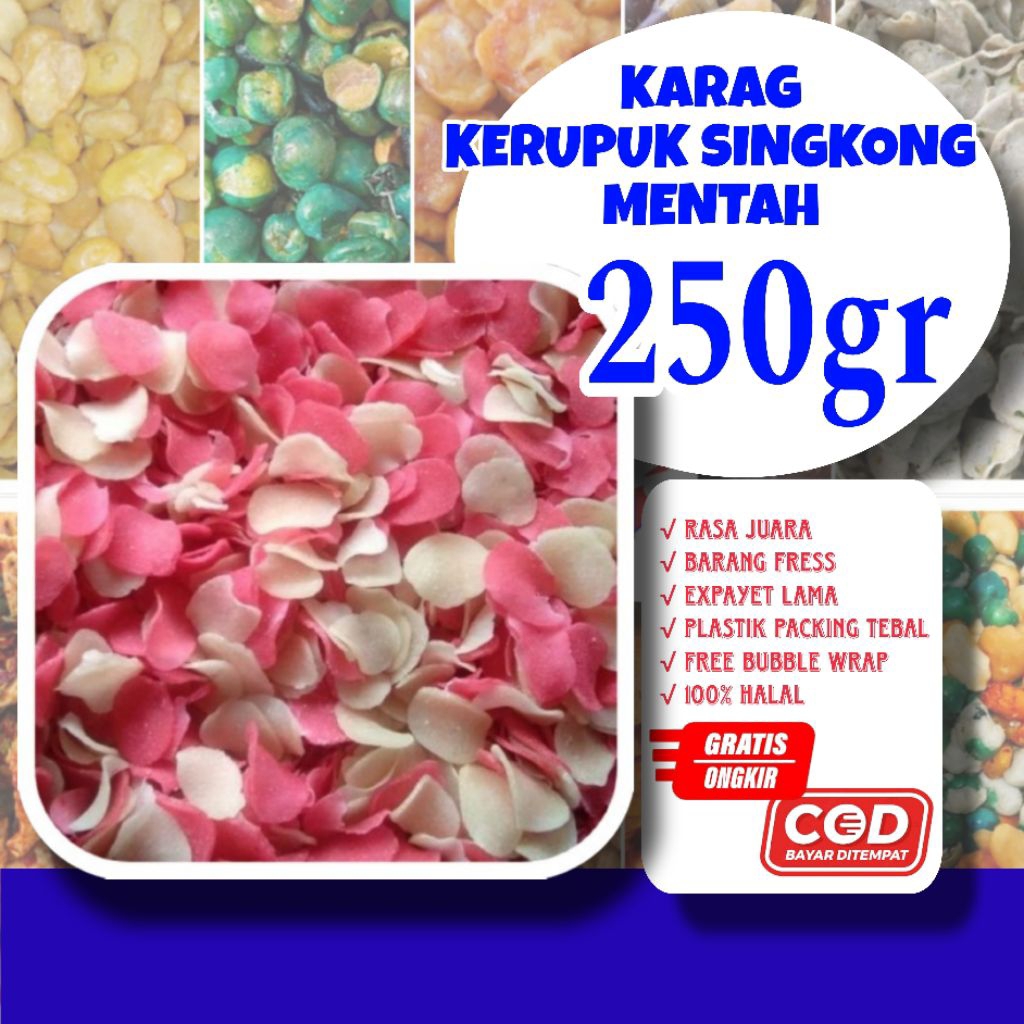 

Karag Kerupuk singkong mentah / karag original / kerupuk karag / kerupuk singkong