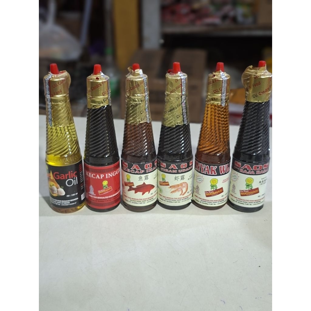 

Raja rasa/minyak wijen/kecap inggris botol kecil