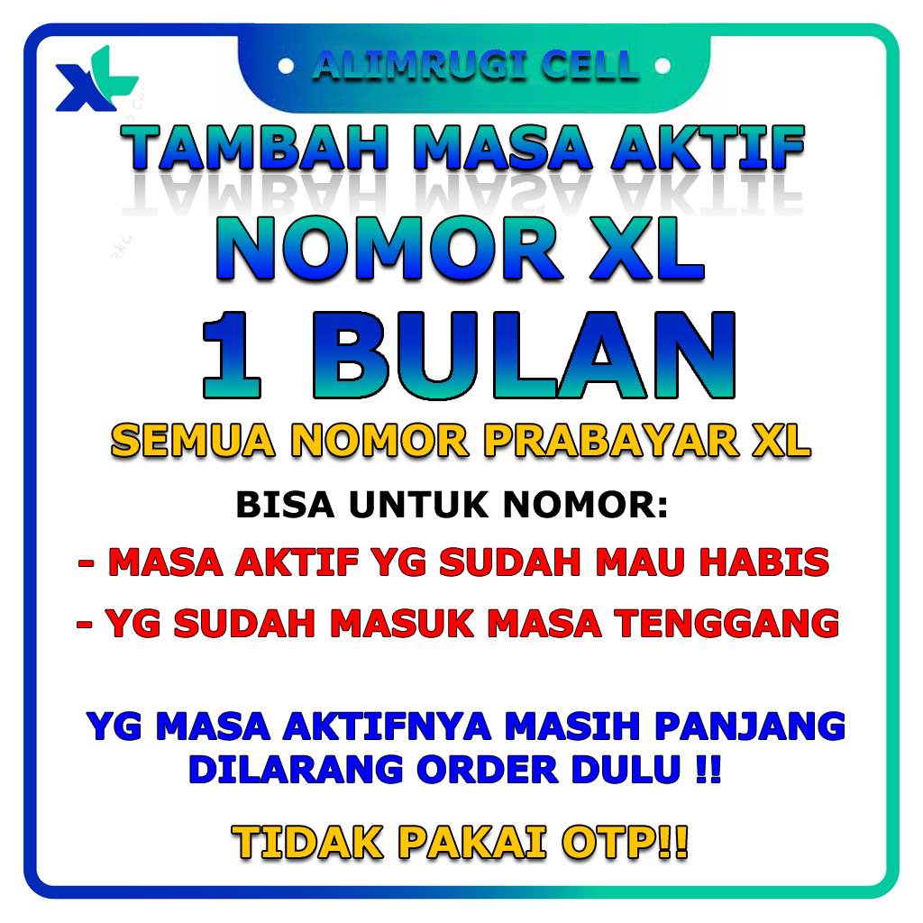 Perpanjang Masa Aktif Nomor XL 1bulan