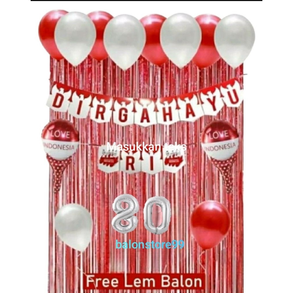 Paket Dekor 17 Agustus / Dekorasi Simple Dirgahayu Ri