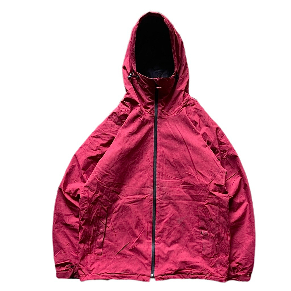 Aegis Plain Charcoal Waterproof Hooded Mountain Jacket (LIKE UNIQLO BLOCKTECH)