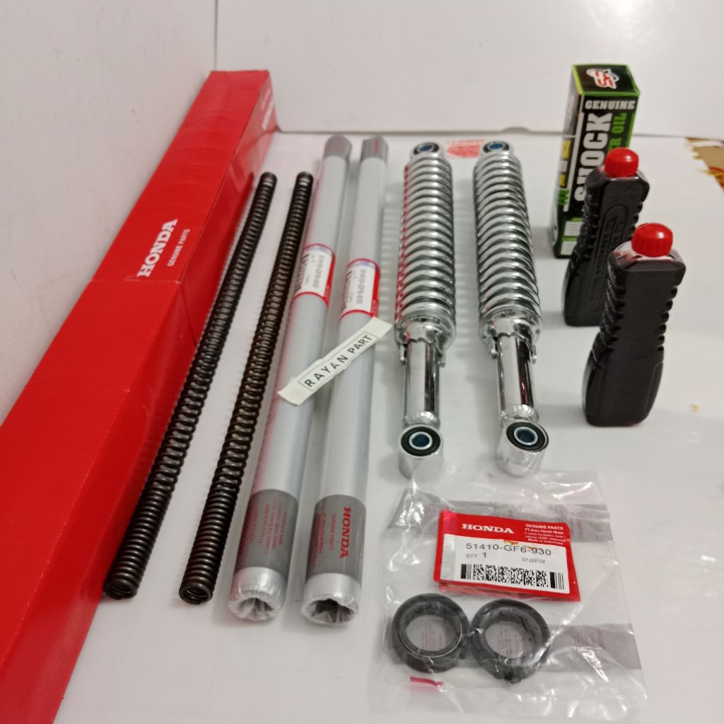 paket sok depan komplit+belakang honda win honda win honda win gl100 gl 100 sok+per+sil+oli gf6 orig