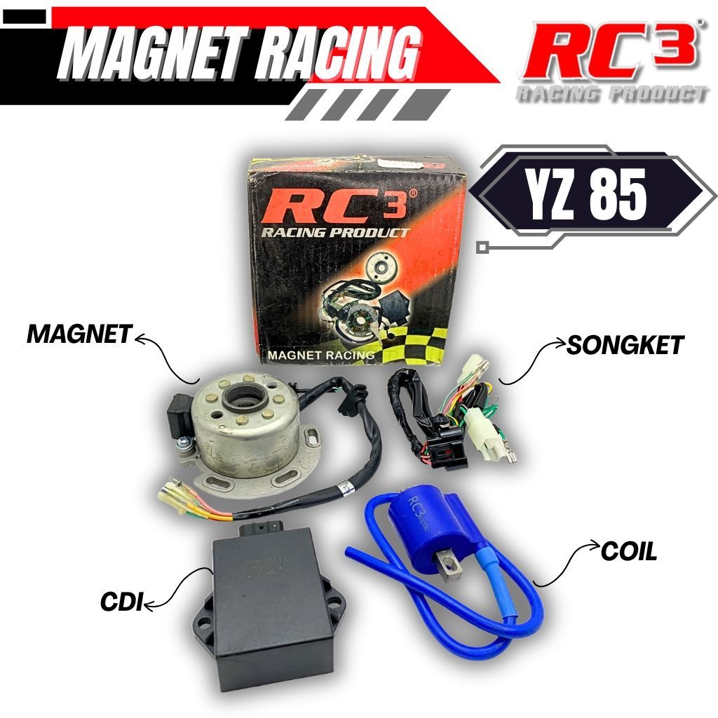 [ RC3 ] magnet assy YZ85 + CDI + Coil RC3 | Pengapian Racing RC3 set YZ85 Coil CDI  YZ 85