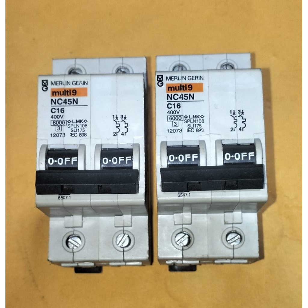 mcb merlin gerin 2p 16a merlin origiginal