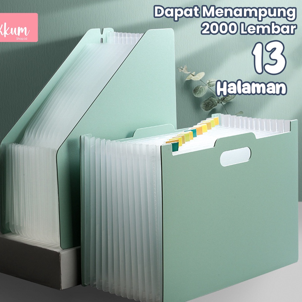 

KODE G12J BAHAN TEBAL Standing file A4 File folder document bag Tas dokumen file 13 sekat