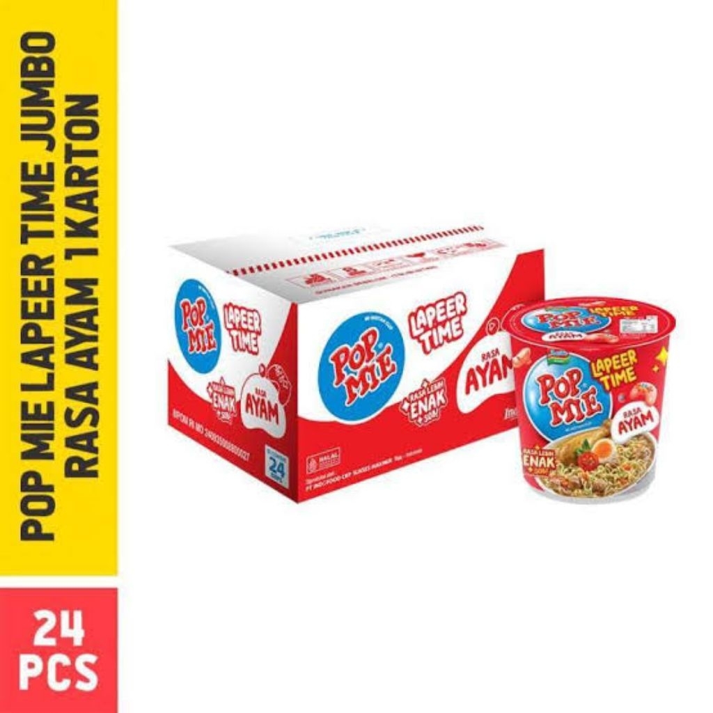

Pop Mie Mi Instan Lapeer Time Ayam Cup 75 gr 1 Dus