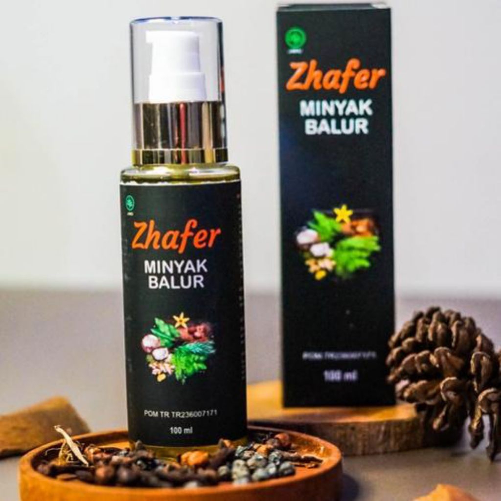 Minyak Balur ZHAFER Terbuat Dari 33 Rempah dan Natural Essential Oil Sertifikasi BPOM & HALAL