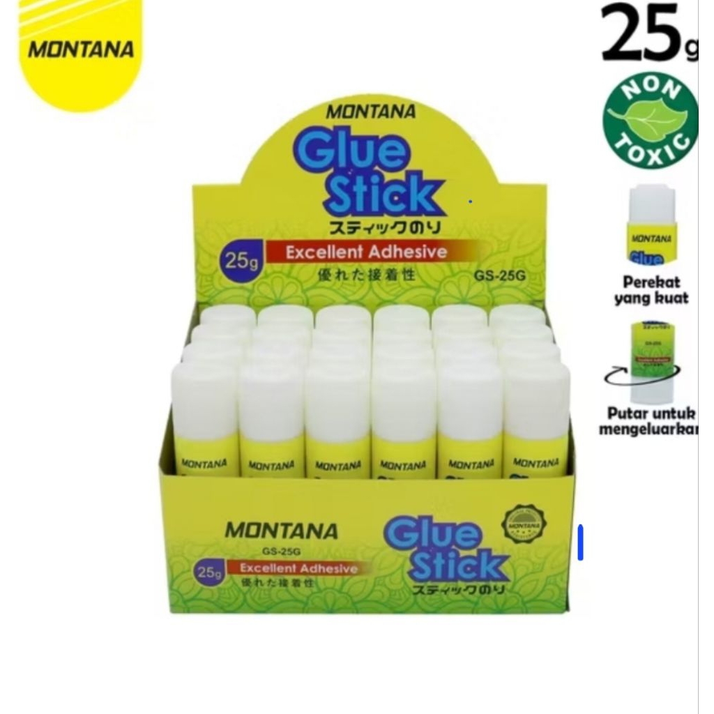 

MONTANA glue stick batang 25g perekat serbaguna GS-25/BOX GS25BOX