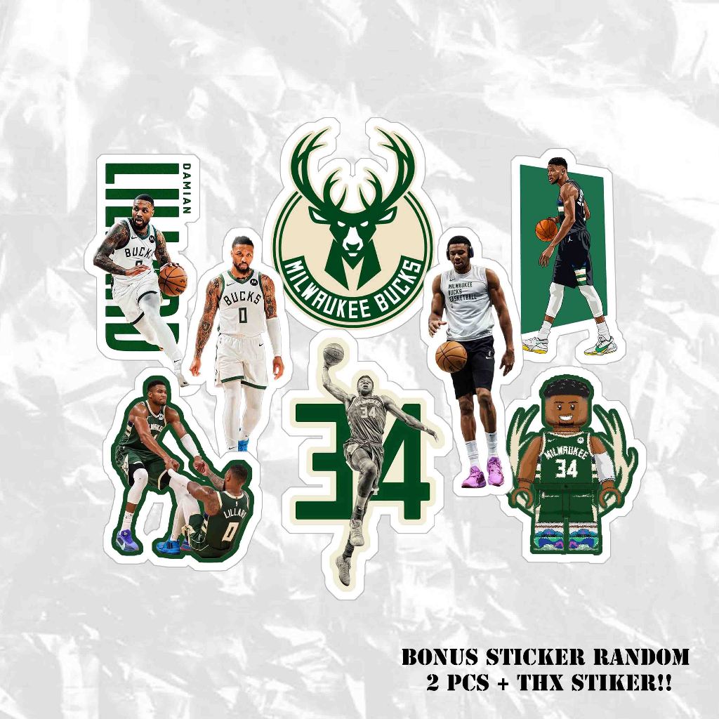 

STICKER BASKETBALL NBA, MILWAUKE BUCKS EDITION, BUCKS STICKER WATERPROOF