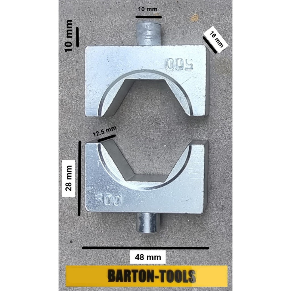 Mata Crimping Dies 16-500mm FYQ-400 FYQ-500 BARTON Hydraulic Tools 400mm Tang Press Skun Hidrolik To